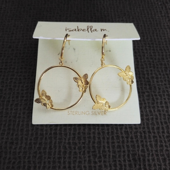 isabella m. Open Circle Butterflies🦋 Earrings - Picture 5 of 14